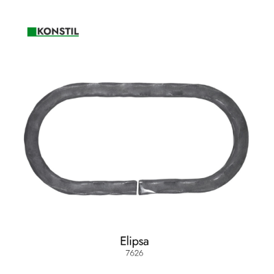 Elipsa 200x100 12x12 mm grif