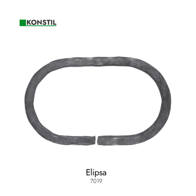 Elipsa 200x120 12x12 mm grif