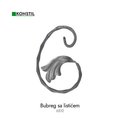 Bubreg sa listićem - Levi 160x105 12x6mm grif