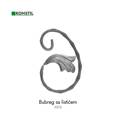 Bubreg sa listićem -desni 160x105 12x6mm grif