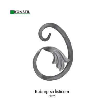 Bubreg sa listićem -desni 170x110 12x12mm grif