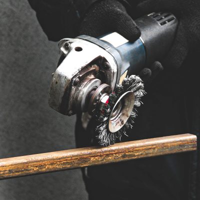 Mašinska čelična četka, kružna upletena ø125mm za brusilicu - Image 3
